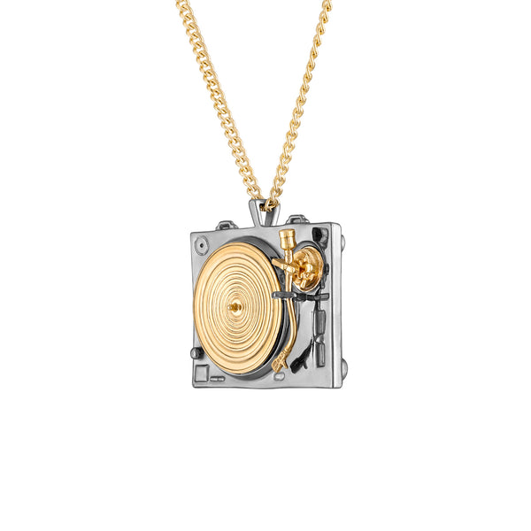 Lux Turntable Pendant With Necklace Chain (Black Rhodium Edition)