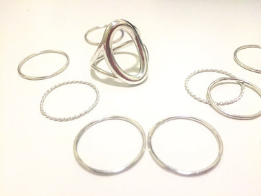 Snow line Ring SILVER