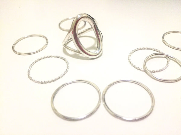 Snow line Ring SILVER