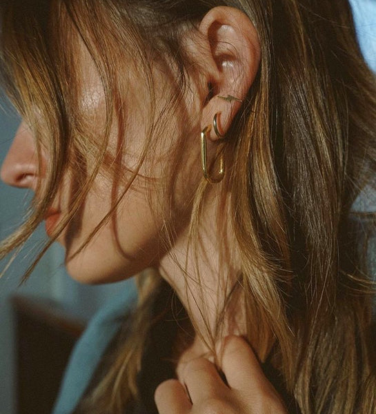 U shape Earrings Gold
