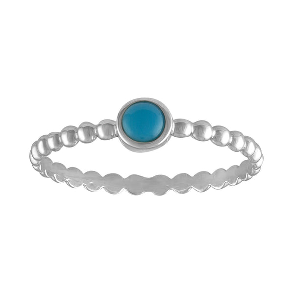 Dot Ring plus Turquoise silver