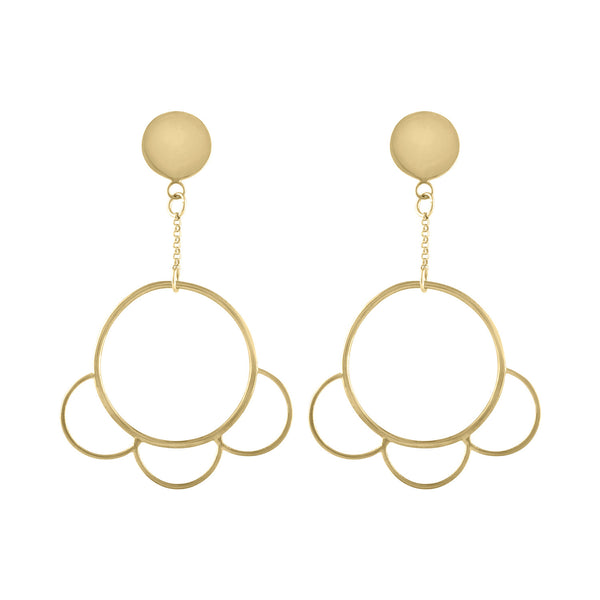Flower Earrings Gold