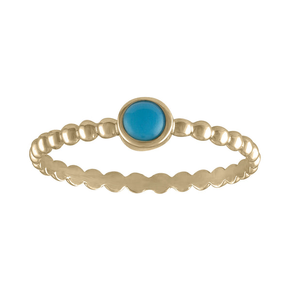 Dot Ring plus Turquoise Gold