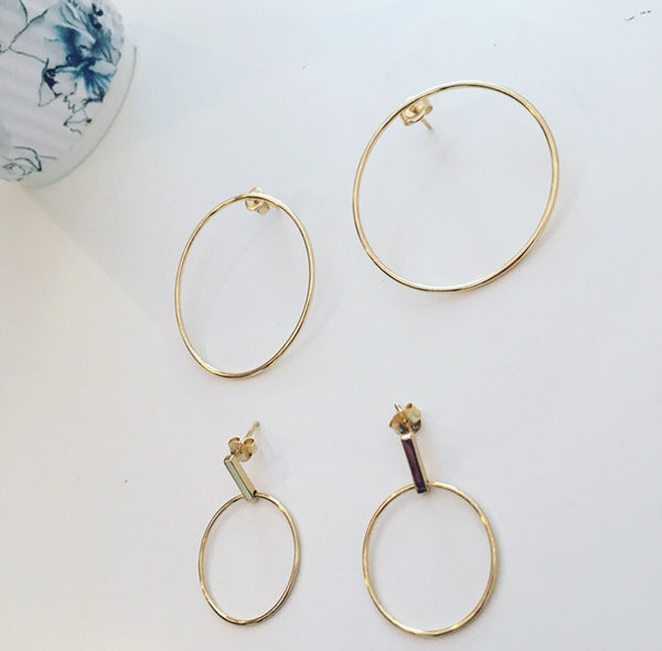 Circle Bar earrings