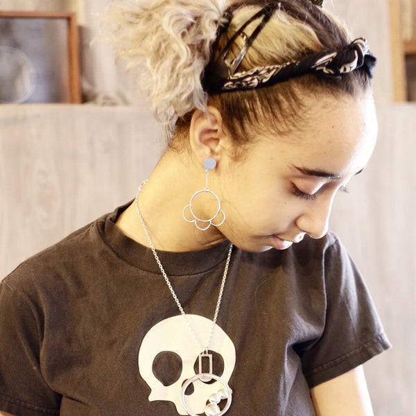 Flower Earrings Silver