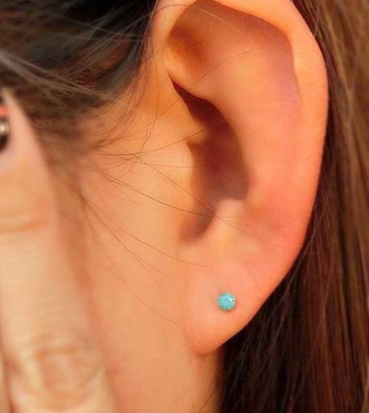 Gold Arizona Turquoise earrings