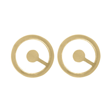 Circle Point Earrings Gold