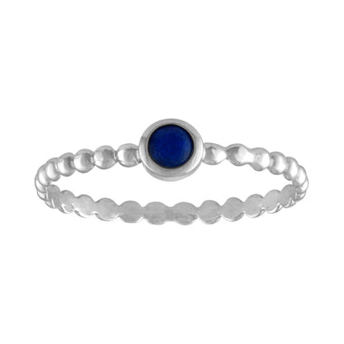 Dot Ring plus Lapis Silver